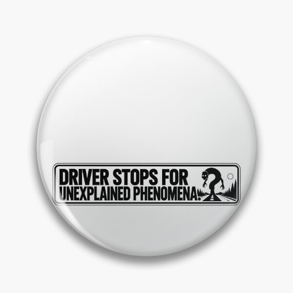 Item preview, BUMPS IN THE ROAD COLLECTION - ⭐ HALLOWEEN EDITION ⭐ - DRIVER STOPS FOR UNEXPLAINED PHENOMENA. - Question-mark creature silhouette designed and sold by WheelieGdArt.