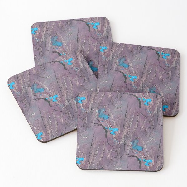 Item preview, Floral and Foliage Abstract in Mauve and Blue designed and sold by Artistestella.