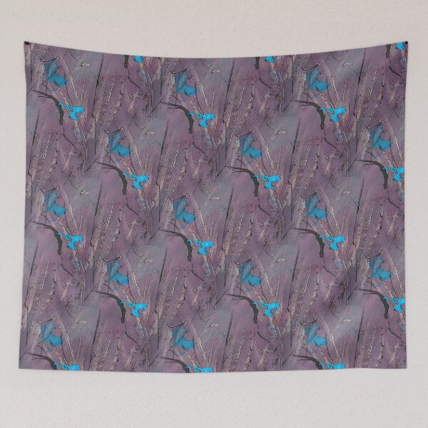 Item preview, Floral and Foliage Abstract in Mauve and Blue designed and sold by Artistestella.