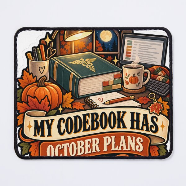 Item preview, My Codebook Has October Plans Medical Coder designed and sold by supertae.