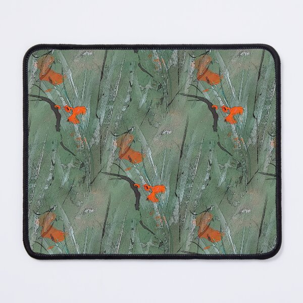 Item preview, Floral and Foliage Abstract in Green and Orange designed and sold by Artistestella.