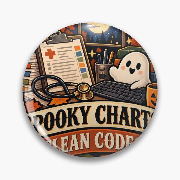 Item preview, Spooky Charts, Clean Codes Medical Coder designed and sold by supertae.