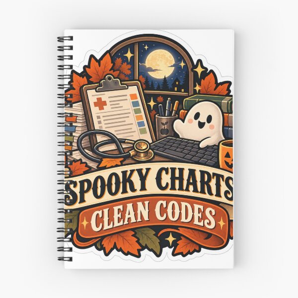Item preview, Spooky Charts, Clean Codes Medical Coder designed and sold by supertae.