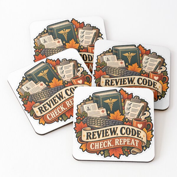 Item preview, Review, Code, Check, Repeat Medical Coder designed and sold by supertae.