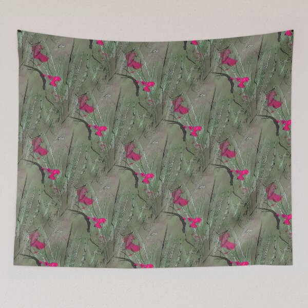 Item preview, Floral and Foliage Abstract in Green and Pink designed and sold by Artistestella.