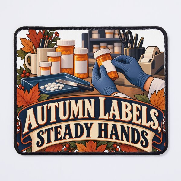 Item preview, Autumn Labels, Steady Hands Pharmacy Tech designed and sold by supertae.