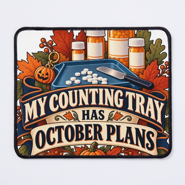 Item preview, My Counting Tray Has October Plans Pharmacy Tech designed and sold by supertae.