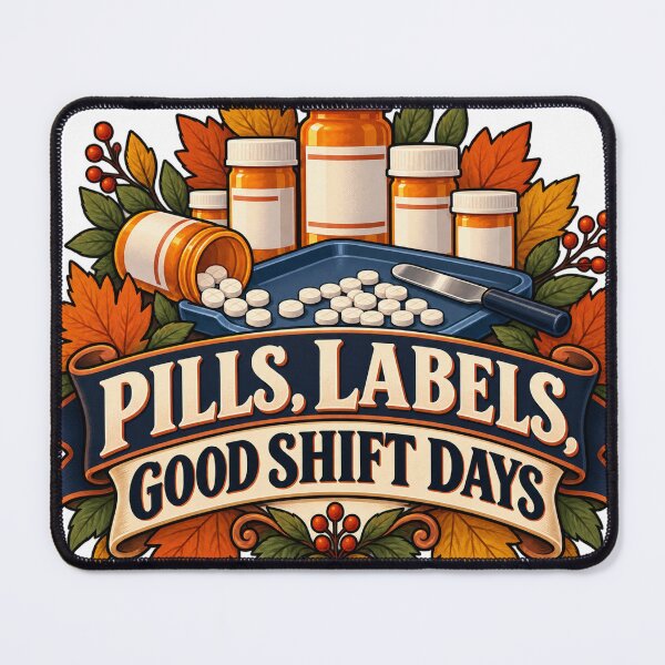 Item preview, Pills, Labels, Good Shift Days Pharmacy Tech designed and sold by supertae.