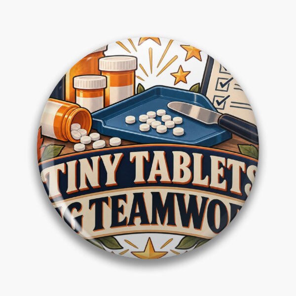 Artikelvorschau, Kleine Tabletten, große Teamarbeit – Apothekenfachkraft entworfen und verkauft von supertae.