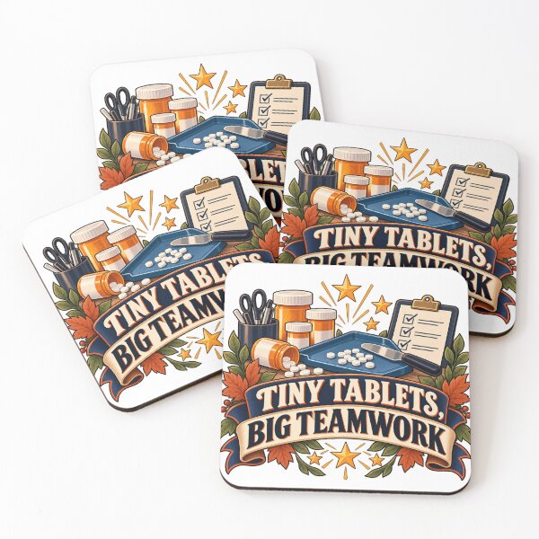 Item preview, Tiny Tablets, Big Teamwork Pharmacy Tech designed and sold by supertae.