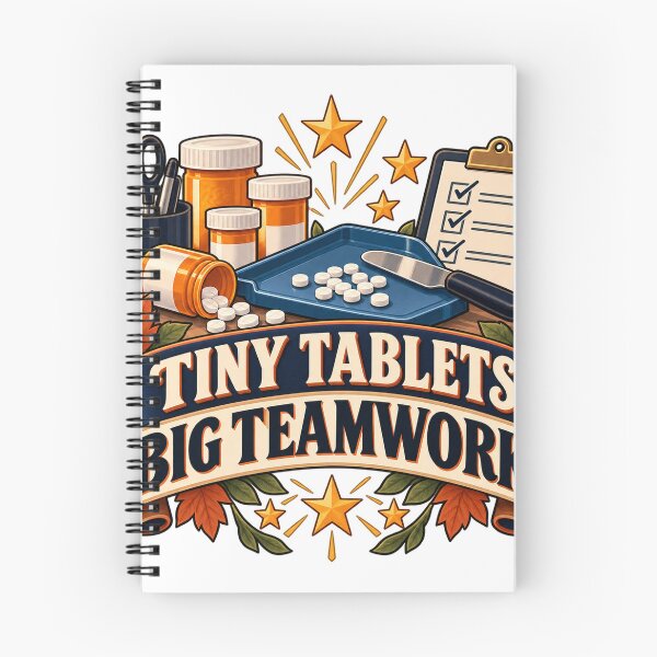 Item preview, Tiny Tablets, Big Teamwork Pharmacy Tech designed and sold by supertae.