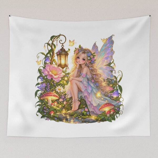 Item preview, Enchanted Forest Fairy Illustration designed and sold by jgvisualarts.