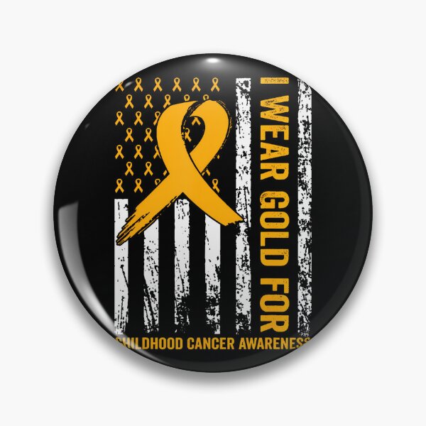 Item preview, I Wear Gold For Childhood Cancer Awareness Us Flag Ribbon designed and sold by Krwasatoune.
