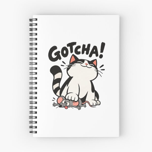 Item preview, Gotcha! – Playful Cat and Mouse Cartoon Humor designed and sold by zzz888.
