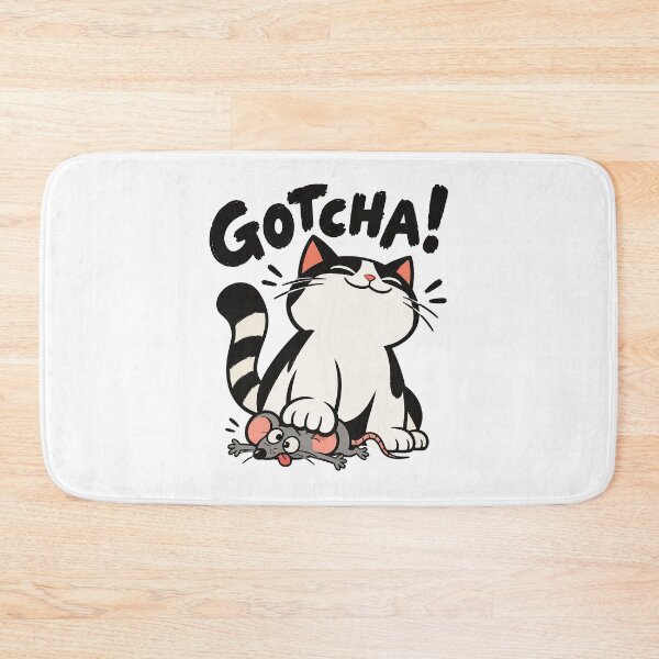 Item preview, Gotcha! – Playful Cat and Mouse Cartoon Humor designed and sold by zzz888.