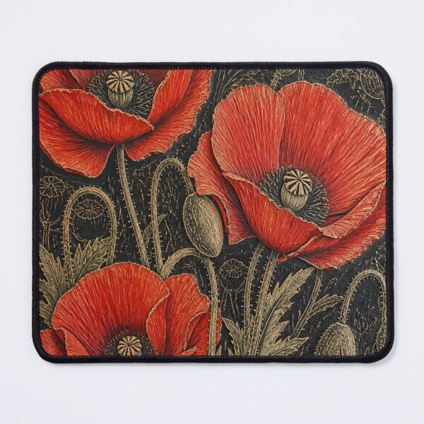 Item preview, poppy flowers designed and sold by Artnovalty.redbubble.com.