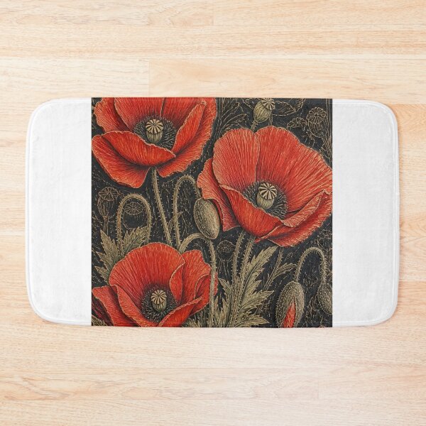 Item preview, poppy flowers designed and sold by Artnovalty.redbubble.com.