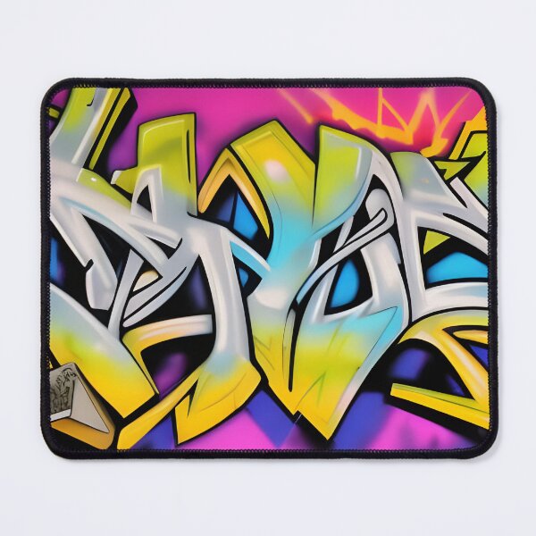 Item preview, Chrome White & Canary Yellow Wildstyle - Hot Magenta Street Mural | 022 designed and sold by City Graffix Design Co..