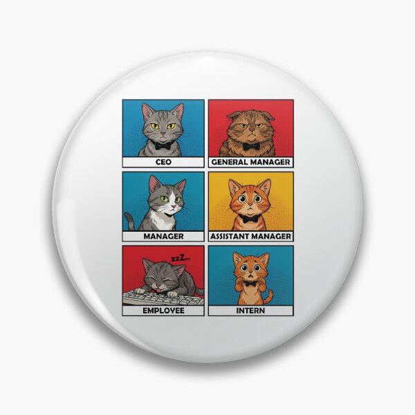 Item preview, Funny Corporate Cats Hierarchy meme designed and sold by chillaxcats.
