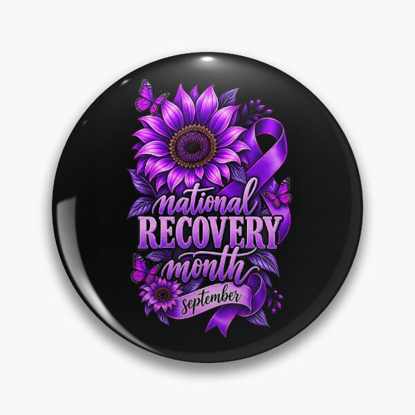 Item preview, National Recovery Month September Purple Ribbon Sunflower designed and sold by Krwasatoune.