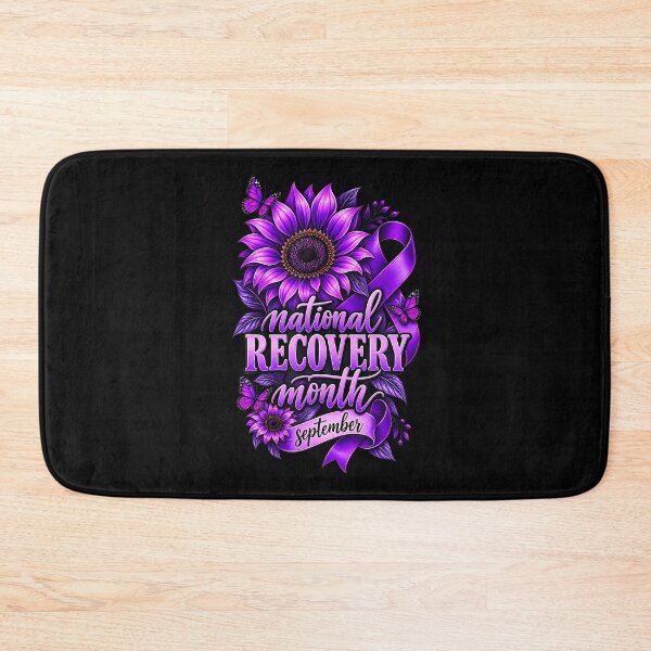 Item preview, National Recovery Month September Purple Ribbon Sunflower designed and sold by Krwasatoune.