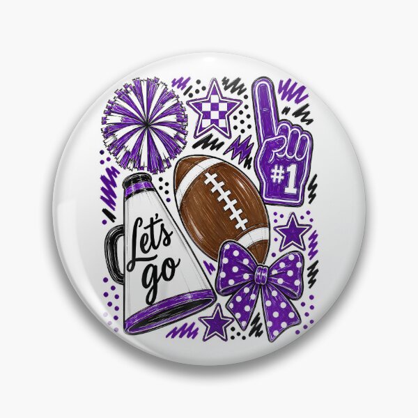 Item preview, Purple Game Day Team High School Football Cheer Mom  designed and sold by Krwasatoune.