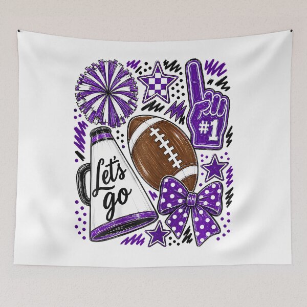 Item preview, Purple Game Day Team High School Football Cheer Mom  designed and sold by Krwasatoune.