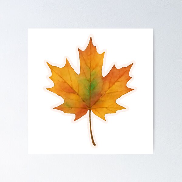 Item preview, Watercolor Botanical Leaves Nature Inspired Collection: Sugar Maple designed and sold by PinUpPizzazz.