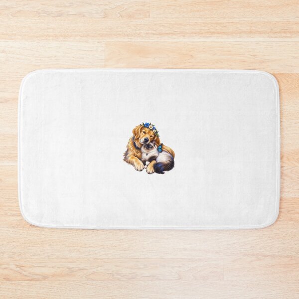 Item preview, Golden cuddle between dog and cat designed and sold by Hassine-Art.