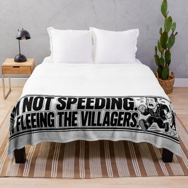 Item preview, BUMPS IN THE ROAD COLLECTION - ⭐ HALLOWEEN EDITION ⭐ - I’M NOT SPEEDING. I’M FLEEING THE VILLAGERS designed and sold by WheelieGdArt.