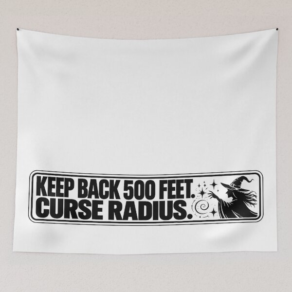 Item preview, BUMPS IN THE ROAD COLLECTION - ⭐ HALLOWEEN EDITION ⭐ - KEEP BACK 500 FEET. CURSE RADIUS.  designed and sold by WheelieGdArt.