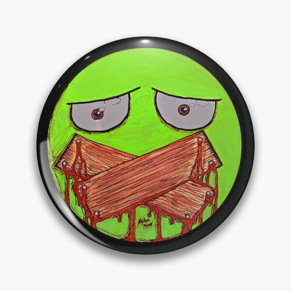 Item preview, Boarded Taped-Mouth Scar-E-Moji (Toxic Alien Edition) designed and sold by Grimmlar.