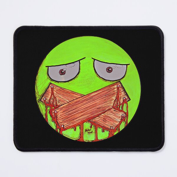 Item preview, Boarded Taped-Mouth Scar-E-Moji (Toxic Alien Edition) designed and sold by Grimmlar.