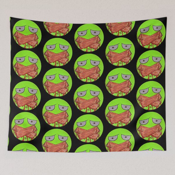 Item preview, Boarded Taped-Mouth Scar-E-Moji (Toxic Alien Edition) designed and sold by Grimmlar.