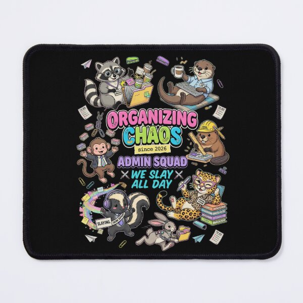 Item preview, Admin Squad Organizing Chaos Funny Office Animals designed and sold by CF_VintageDesign.