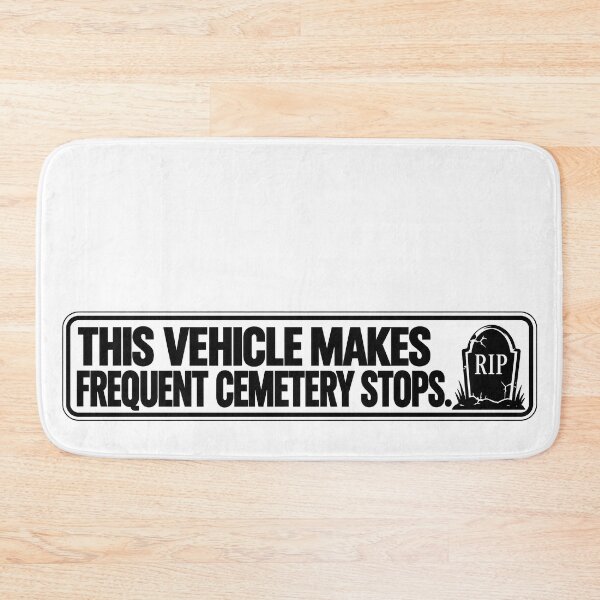 Item preview, BUMPS IN THE ROAD COLLECTION - ⭐ HALLOWEEN EDITION ⭐ - THIS VEHICLE MAKES FREQUENT CEMETERY STOPS.  designed and sold by WheelieGdArt.