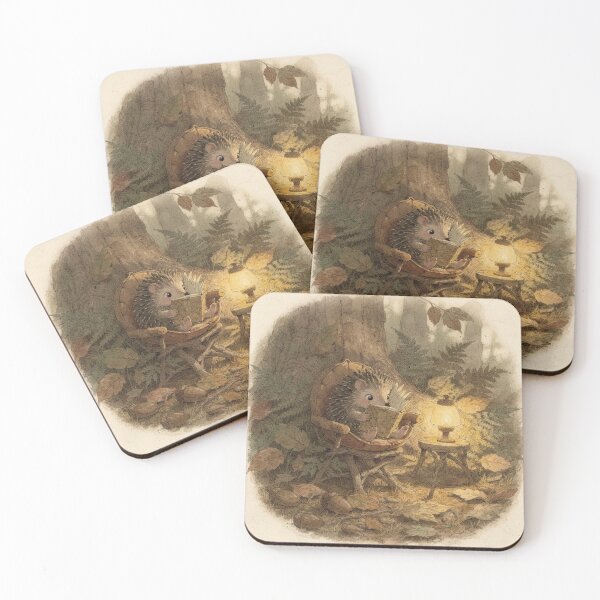Item preview, Hedgehog Reading a Leaf-Book designed and sold by PictorialWhimsy.