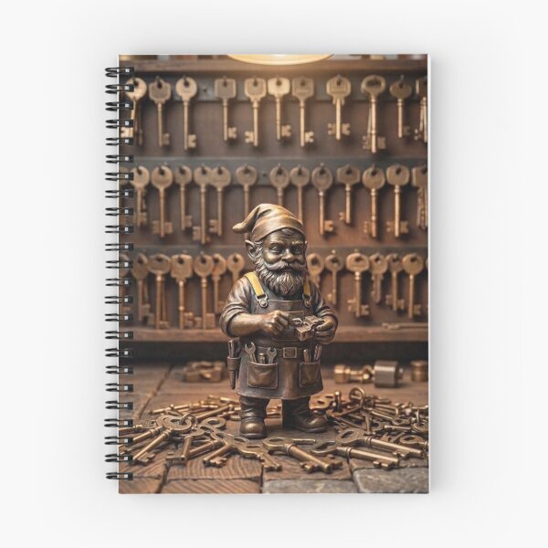 Item preview, Locksmith Keys Gnome Art Print – Quirky Key Collector Gift, Poland Travel Decor designed and sold by Purrfecta.