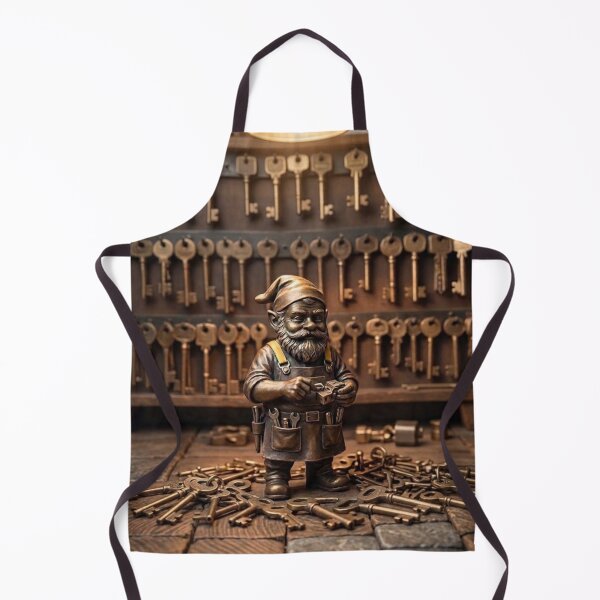 Item preview, Locksmith Keys Gnome Art Print – Quirky Key Collector Gift, Poland Travel Decor designed and sold by Purrfecta.