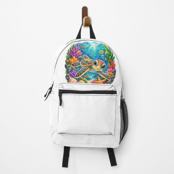 Item preview, Sea Turtle Coral Reef Illustration designed and sold by jgvisualarts.
