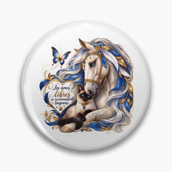 Item preview, Mystical horse and precious Siamese cat designed and sold by Hassine-Art.