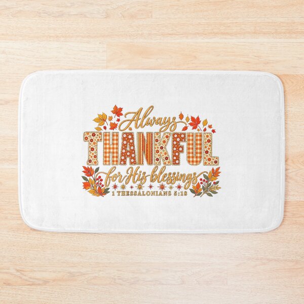Item preview, Always Thankful For His Blessings 1 Thessalonians 5:18 Fall Thanksgiving Graphic designed and sold by Derekquie.