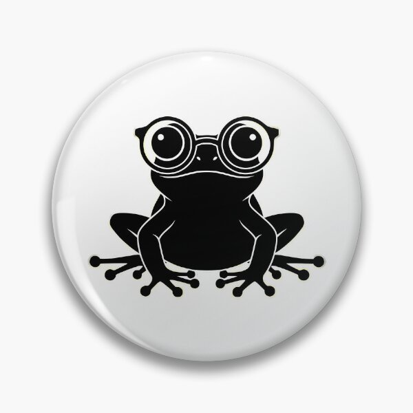 Item preview, Nerdy Frog Wearing Glasses Silhouette designed and sold by Linework Studio.