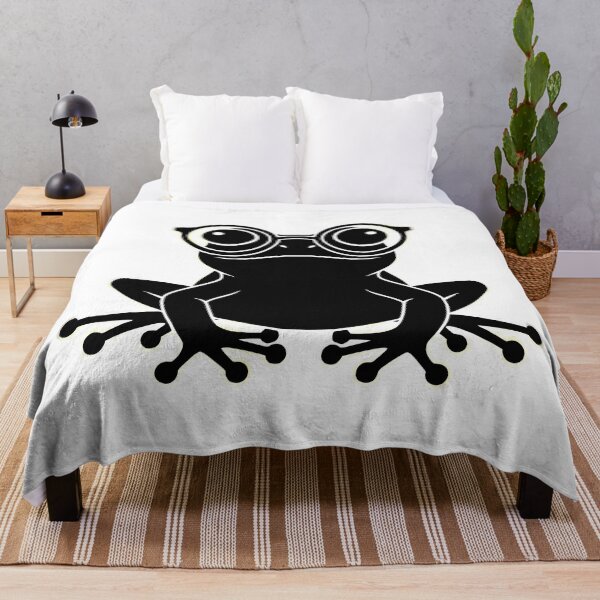 Item preview, Nerdy Frog Wearing Glasses Silhouette designed and sold by Linework Studio.