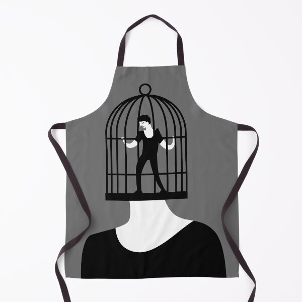 Item preview, man with a cage for a head containing a miniature version of himself designed and sold by matintheworld ( delcarmat ).