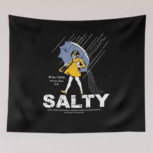 Item preview, Salty Girl Funny Sarcastic Rain Umbrella Vintage Attitude Humor Graphic designed and sold by AnanamorphArter.