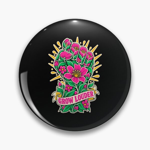 Item preview, culture FEMINISM Grow Louder Feminist Flower Fist Empowerment designed and sold by Uglyandcute.
