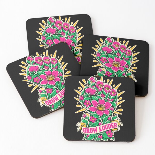 Item preview, culture FEMINISM Grow Louder Feminist Flower Fist Empowerment designed and sold by Uglyandcute.