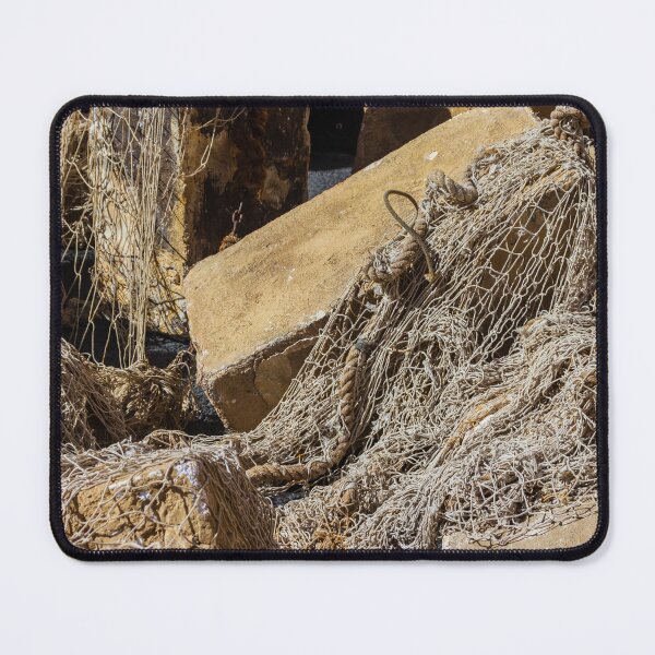 Item preview, Tangled Fishing Nets Resting Among Rough Sea Rocks, Weathered and Worn by the Tide designed and sold by Nmallia.