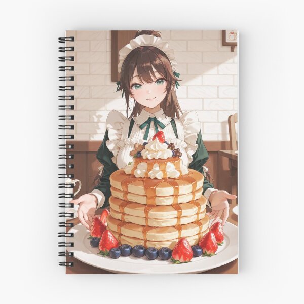 Item preview, Fluffy Pancake Tower – Kawaii Mint Maid designed and sold by SEIMEI2025.